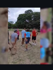 Personas con discapacidad visual realizan actividades recreativas guiadas (Parque del Este, Agosto 2025).